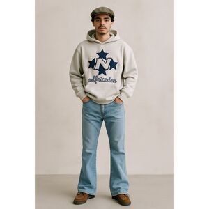 AELFRIC EDEN Blue Flare Kendrick Lamar Style Denim Jeans   Mens Size 34